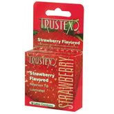 TRUSTEX STRAWBERRY FLAVORED CONDOMS- 3 pack