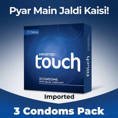 Touch Delay Condoms – Pack of 3 – With Delay Lubricant