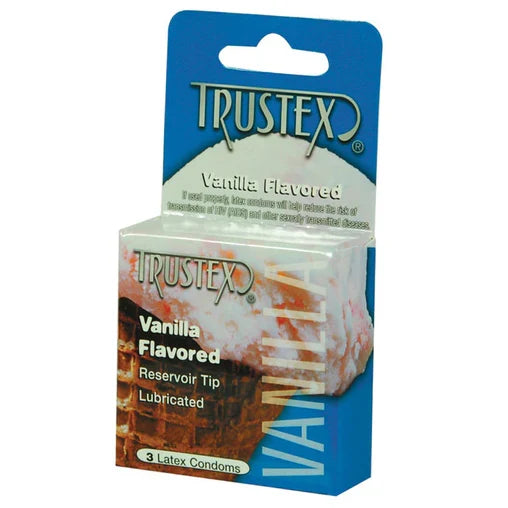 Trustex Flavored Latex Condoms Vanilla - 3pk