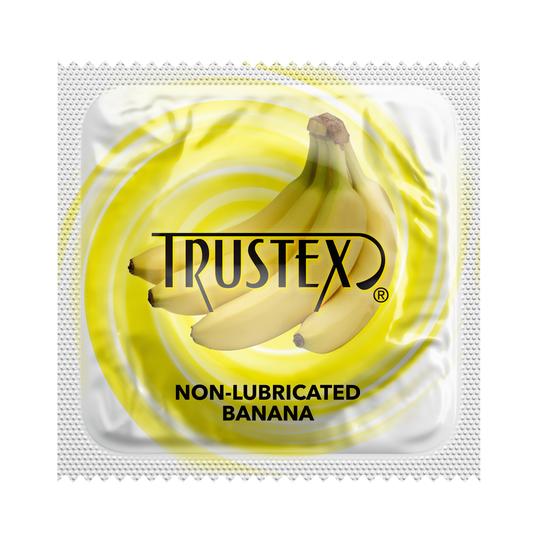 Trustex Assorted Flavors Banana Non-Lube Condoms