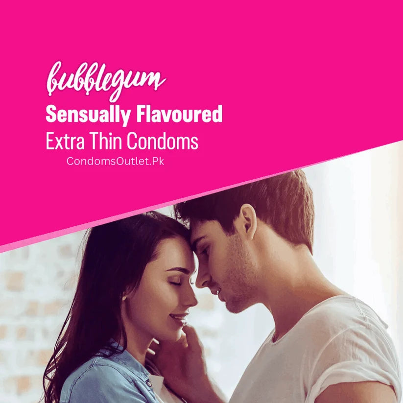 Excite Bubblegum Flavored Condoms (3 Pack) – Pink & Sweet