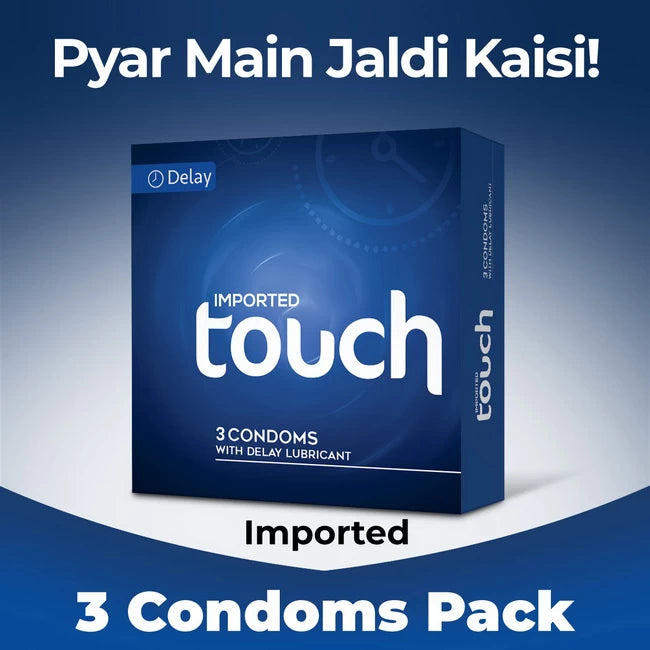 Touch Delay Condoms – Pack of 3 – With Delay Lubricant